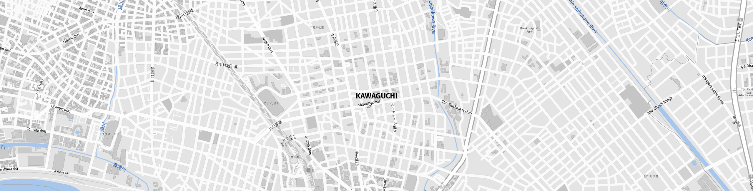 Stadtplan Kawaguchi zum Downloaden.
