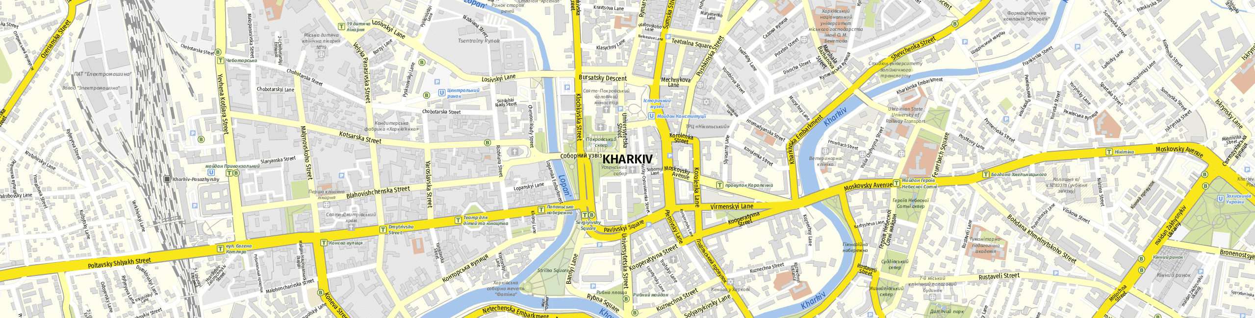 Stadtplan Kharkiv zum Downloaden.
