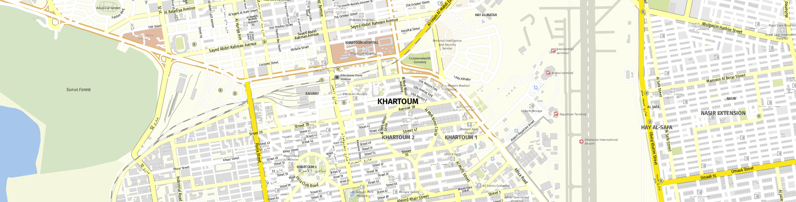 Stadtplan Khartoum zum Downloaden.