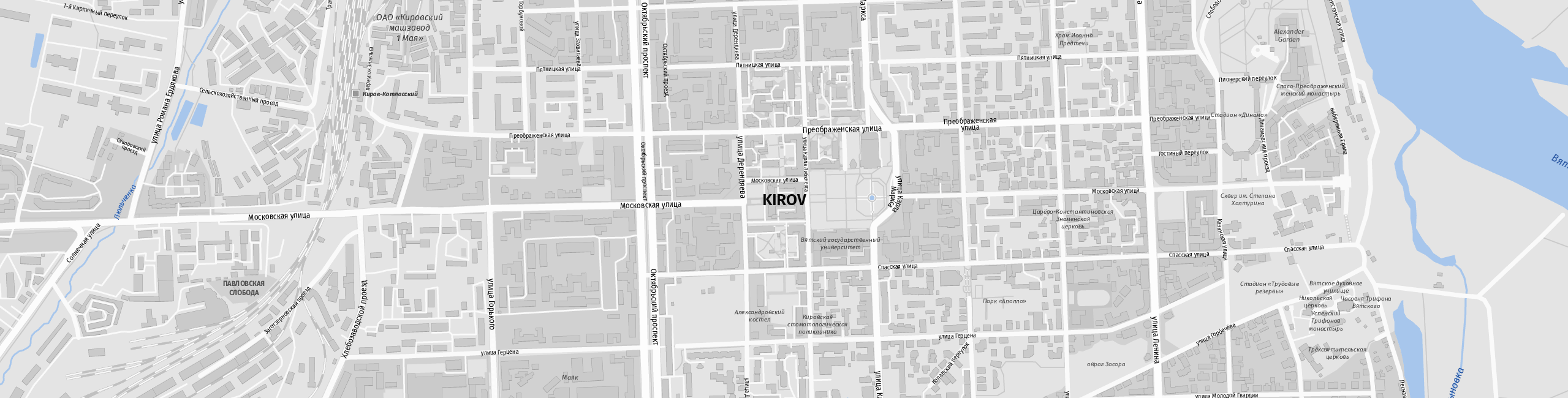 Stadtplan Kirov zum Downloaden.