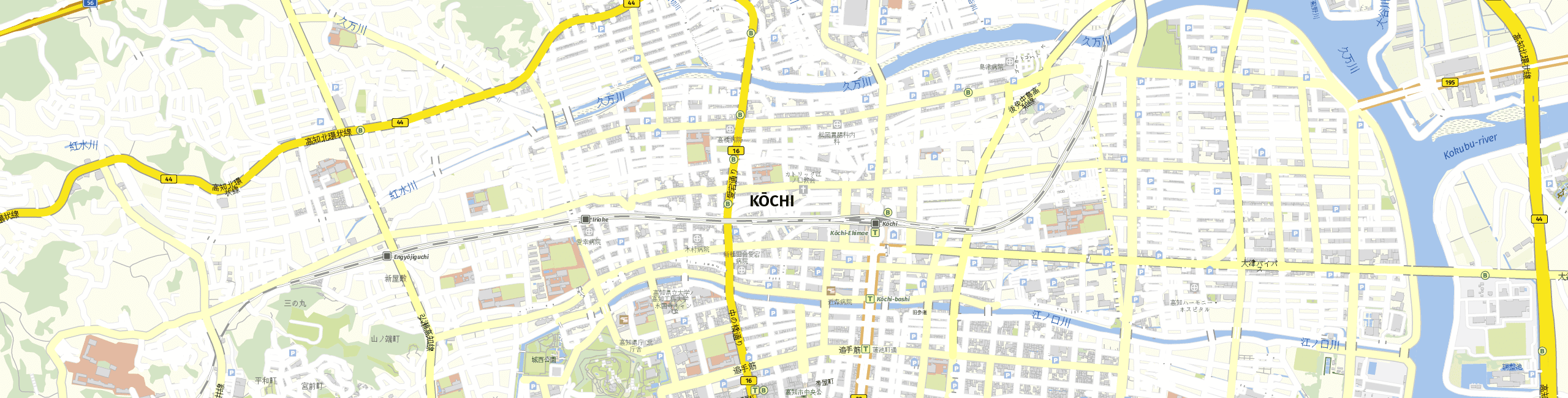 Stadtplan Kōchi zum Downloaden.