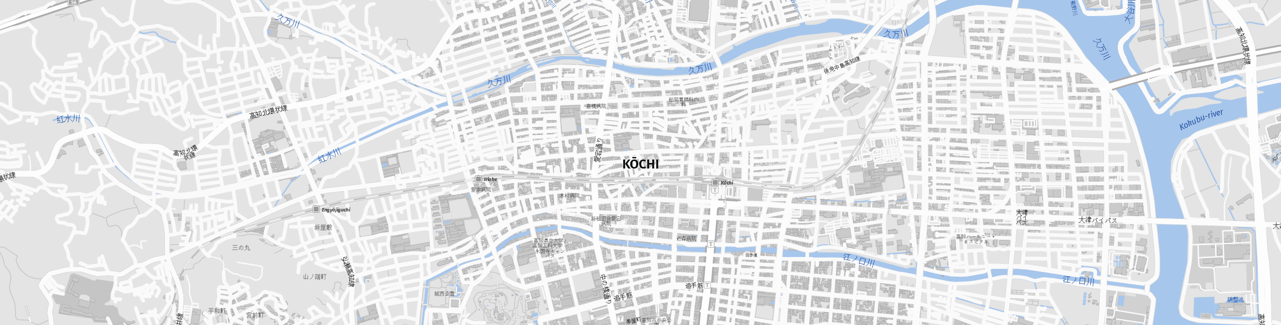 Stadtplan Kōchi zum Downloaden.