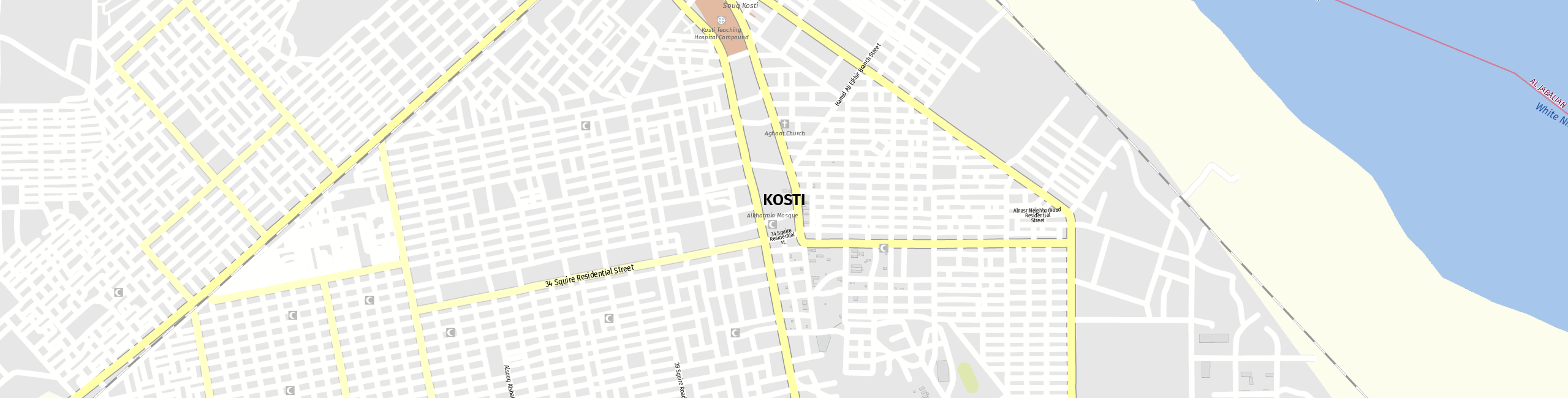 Stadtplan Kosti zum Downloaden.