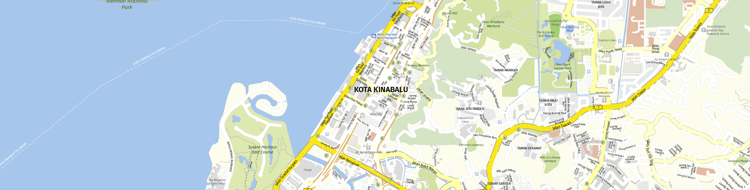 Stadtplan Kota Kinabalu zum Downloaden.