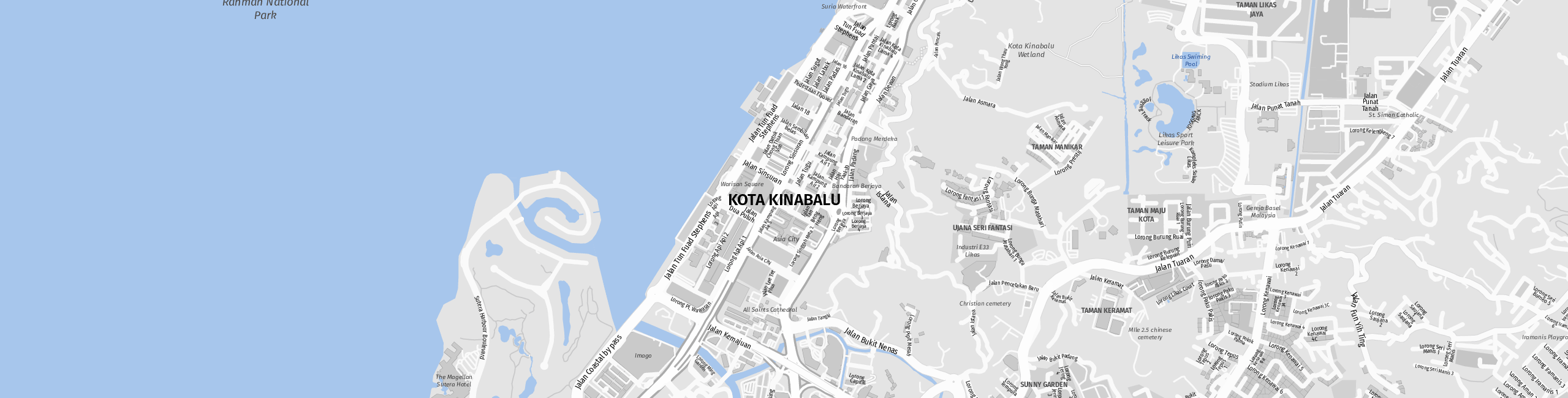 Stadtplan Kota Kinabalu zum Downloaden.