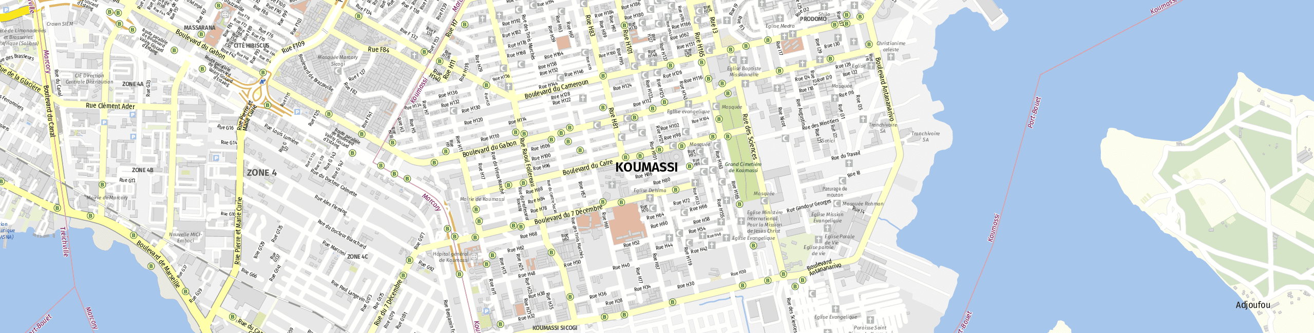 Stadtplan Koumassi zum Downloaden.