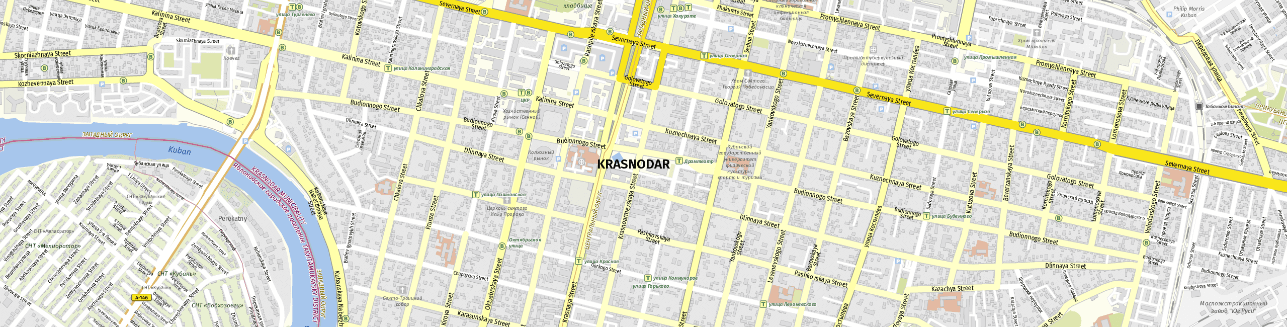 Stadtplan Krasnodar zum Downloaden.
