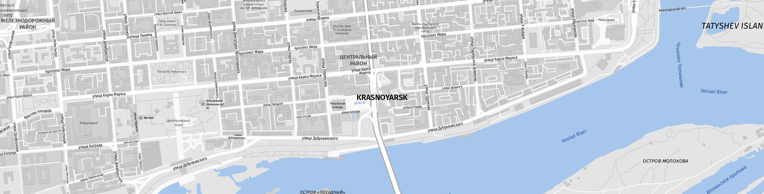 Stadtplan Krasnojarsk zum Downloaden.