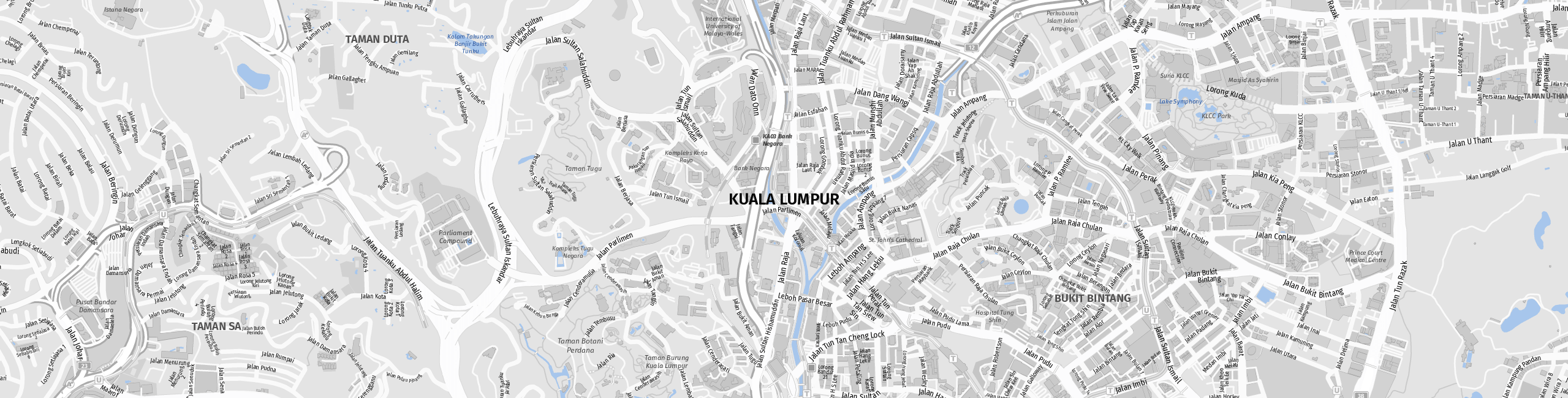 Stadtplan Kuala Lumpur zum Downloaden.