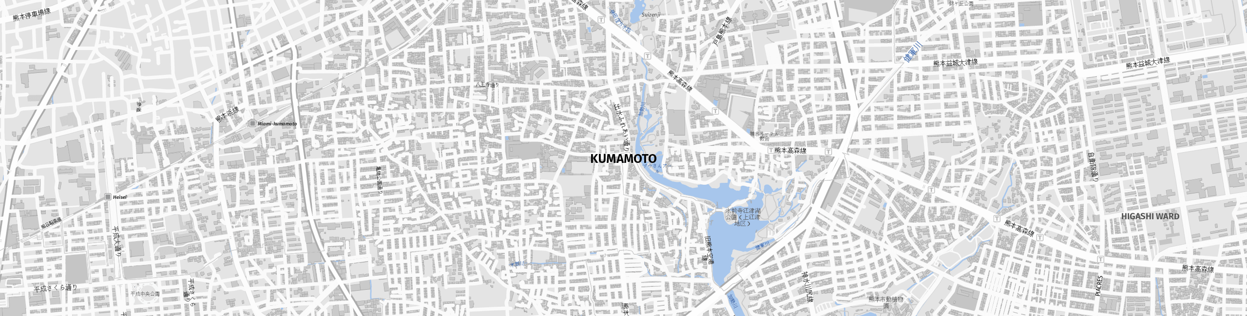 Stadtplan Kumamoto zum Downloaden.