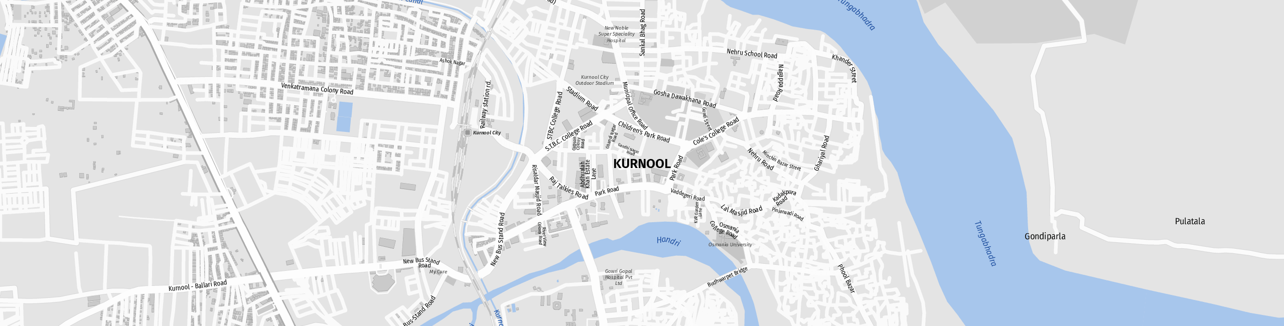 Stadtplan Kurnool zum Downloaden.
