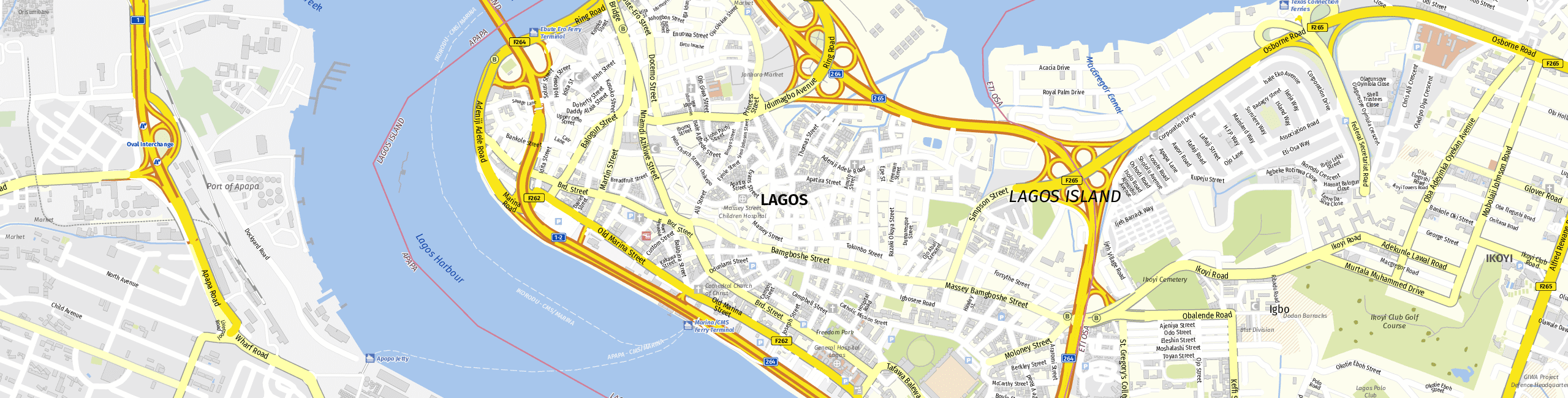 Stadtplan Lagos zum Downloaden.