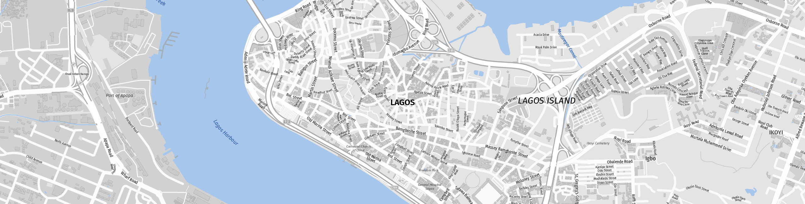 Stadtplan Lagos zum Downloaden.