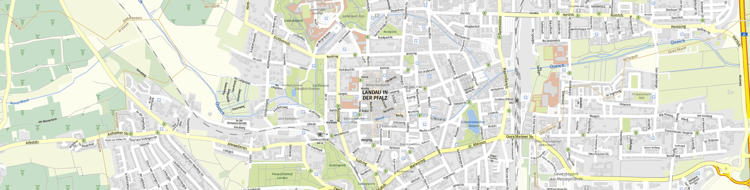 Stadtplan Landau in der Pfalz zum Downloaden.