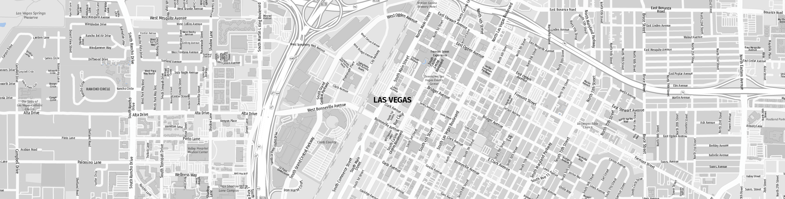 Stadtplan Las Vegas zum Downloaden.