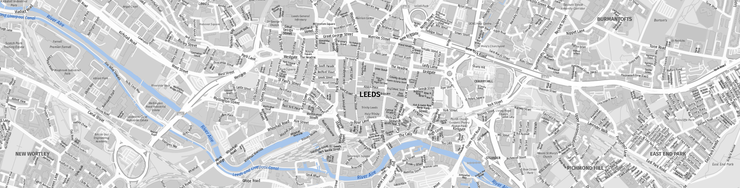 Stadtplan Leeds zum Downloaden.