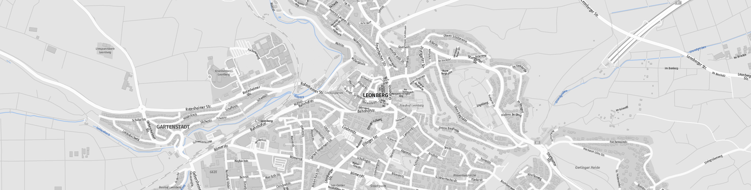 Stadtplan Leonberg zum Downloaden.