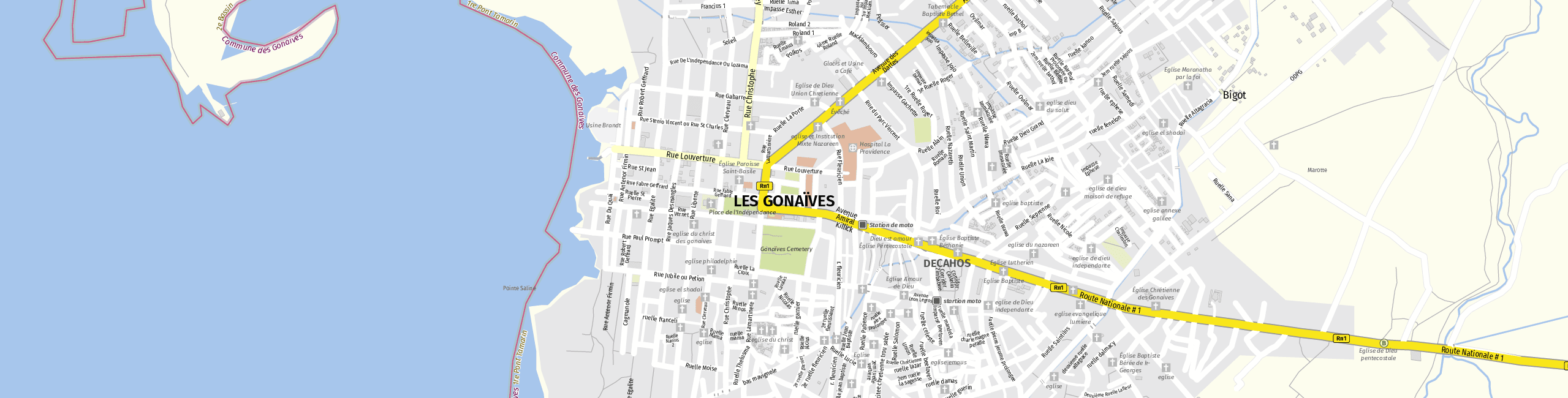 Stadtplan Les Gonaïves zum Downloaden.