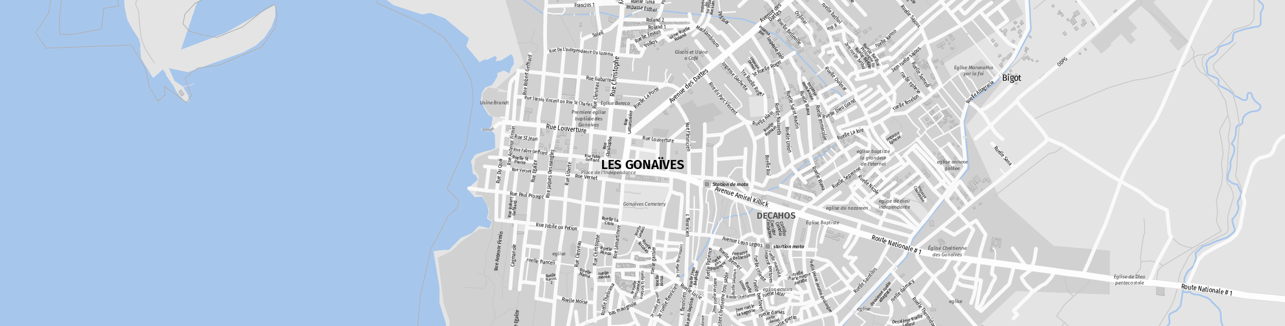 Stadtplan Les Gonaïves zum Downloaden.
