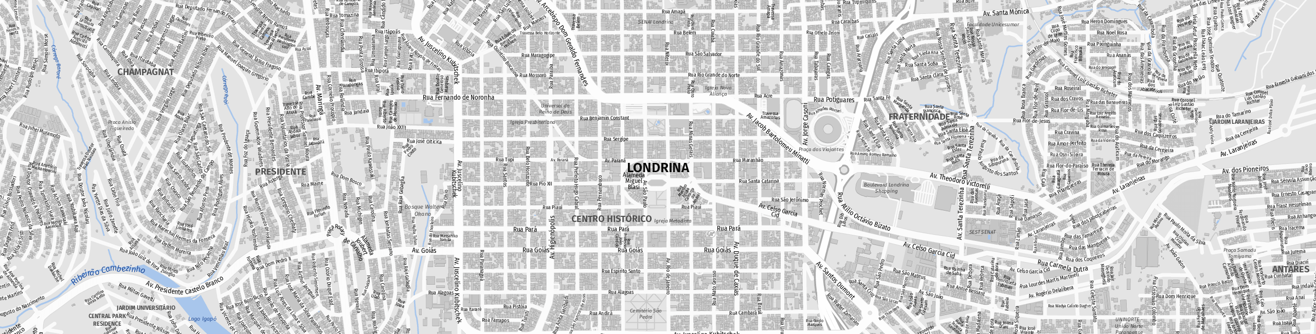 Stadtplan Londrina zum Downloaden.