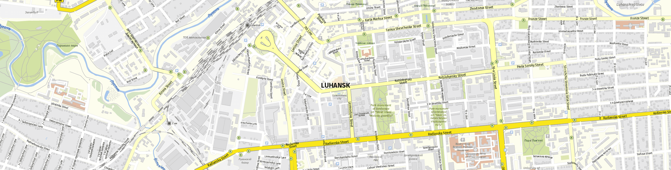 Stadtplan Luhansk zum Downloaden.