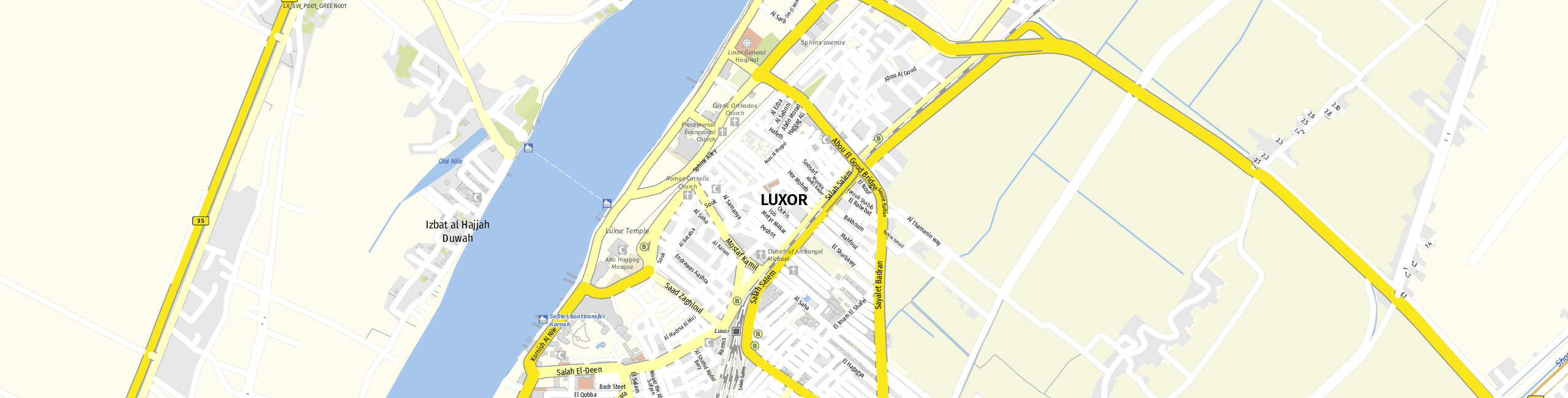 Stadtplan Luxor zum Downloaden.