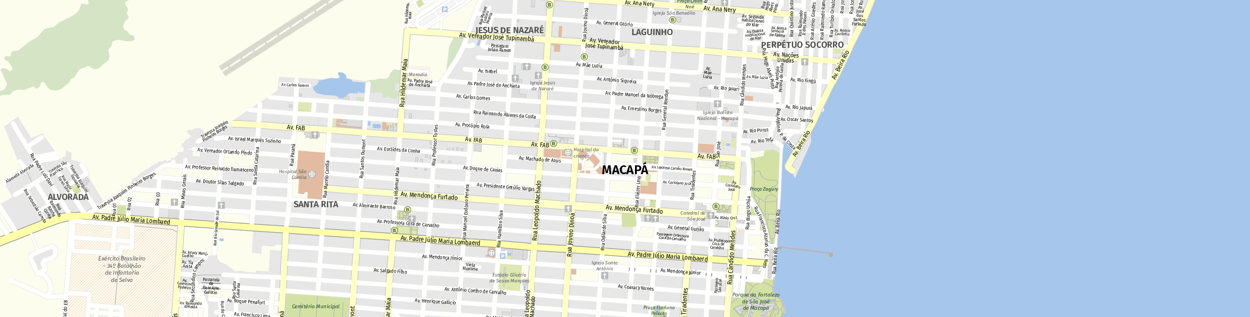 Stadtplan Macapá zum Downloaden.