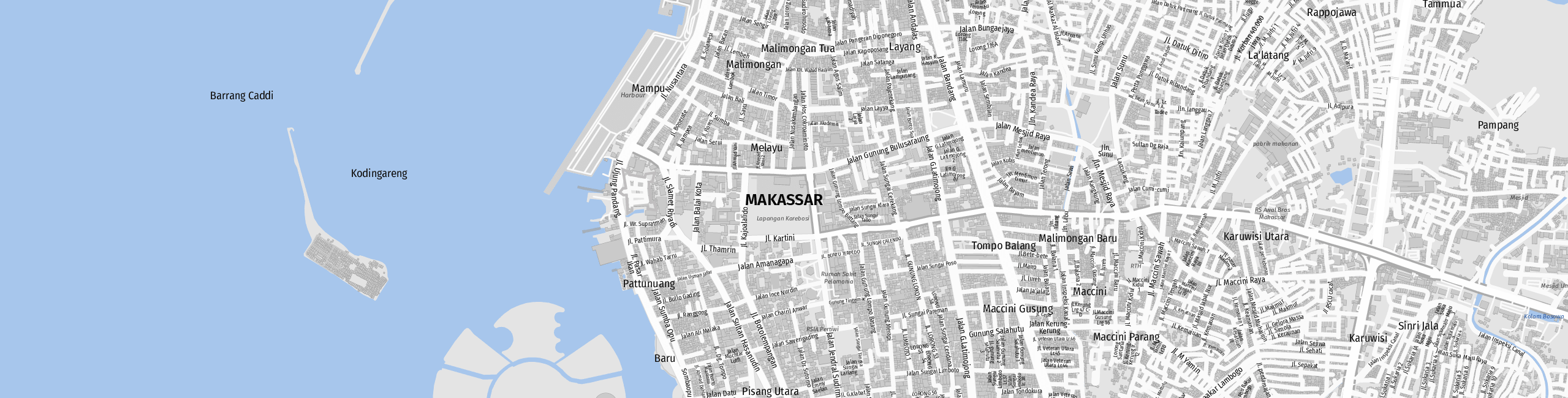 Stadtplan Makassar zum Downloaden.