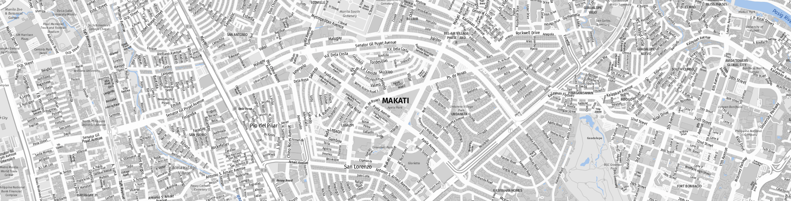 Stadtplan Makati zum Downloaden.