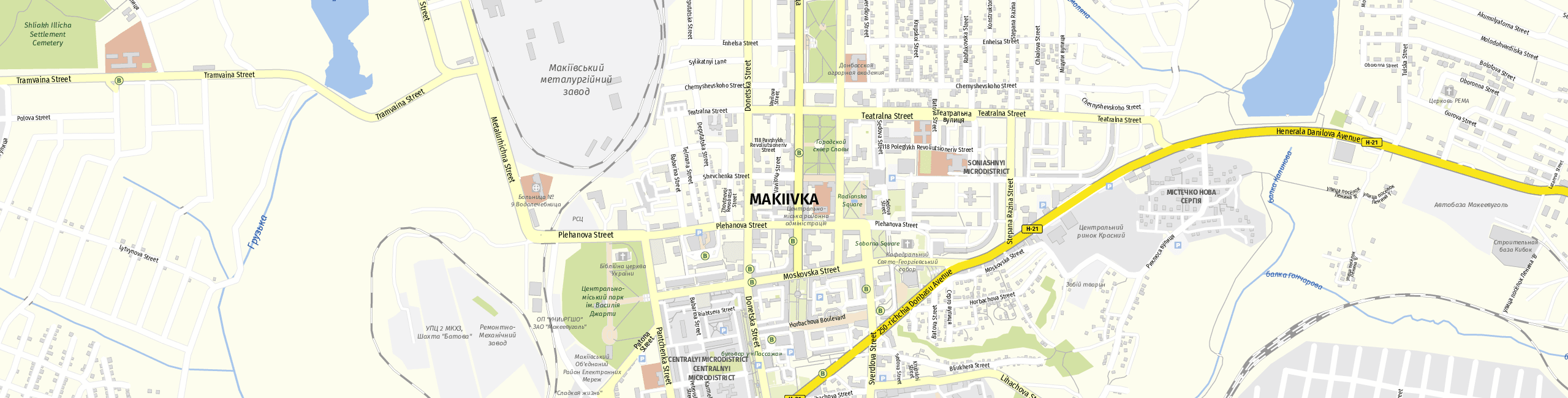 Stadtplan Makijiwka zum Downloaden.