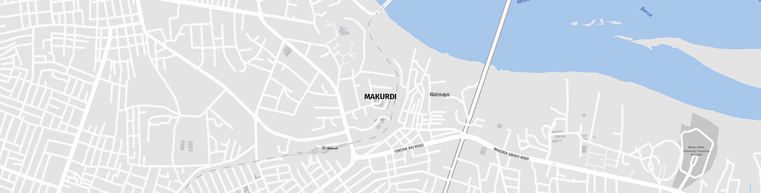 Stadtplan Makurdi zum Downloaden.