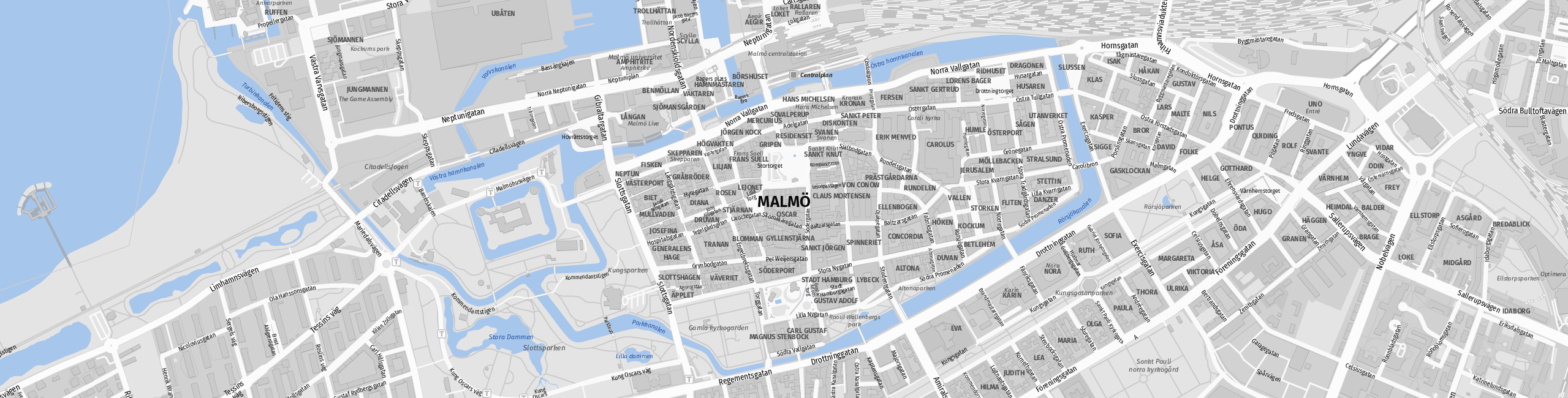 Stadtplan Malmö zum Downloaden.