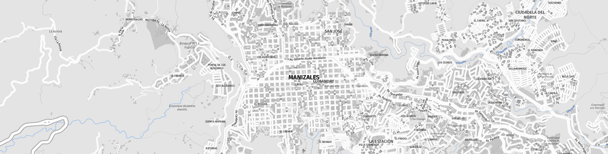 Stadtplan Manizales zum Downloaden.