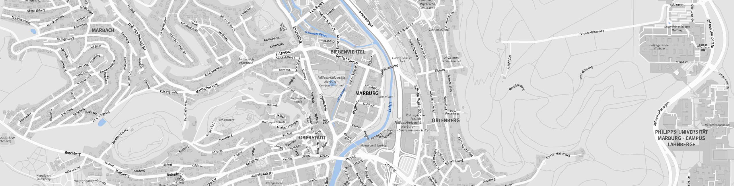 Stadtplan Marburg zum Downloaden.
