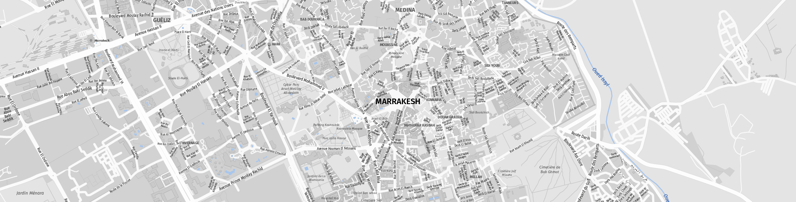 Stadtplan Marrakech zum Downloaden.