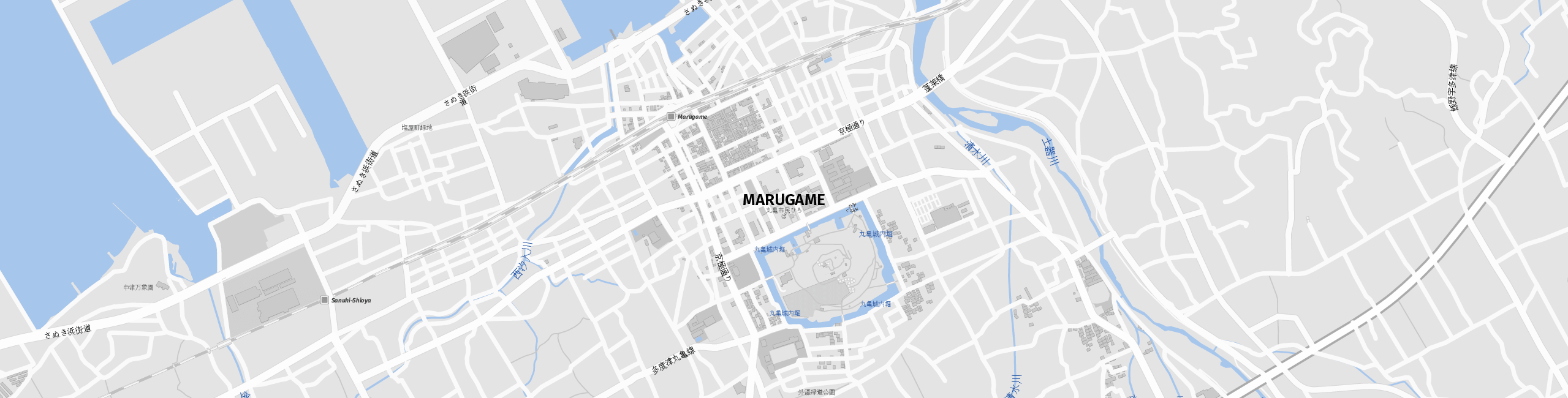 Stadtplan Marugame zum Downloaden.