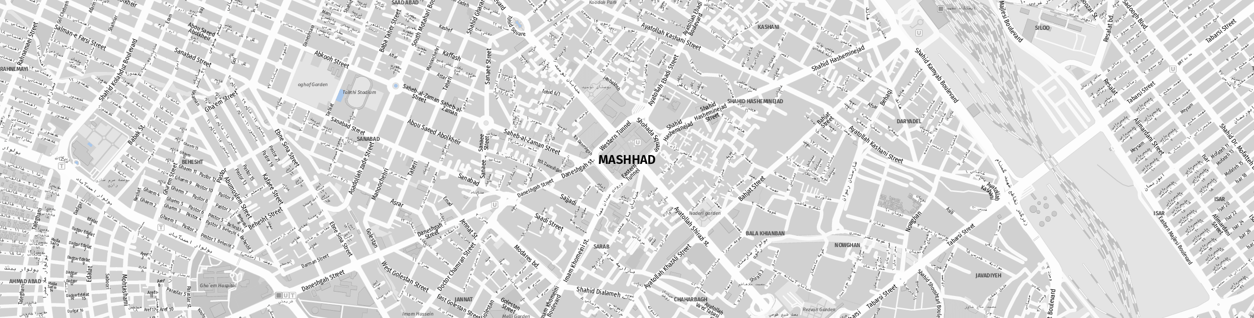 Stadtplan Maschhad zum Downloaden.