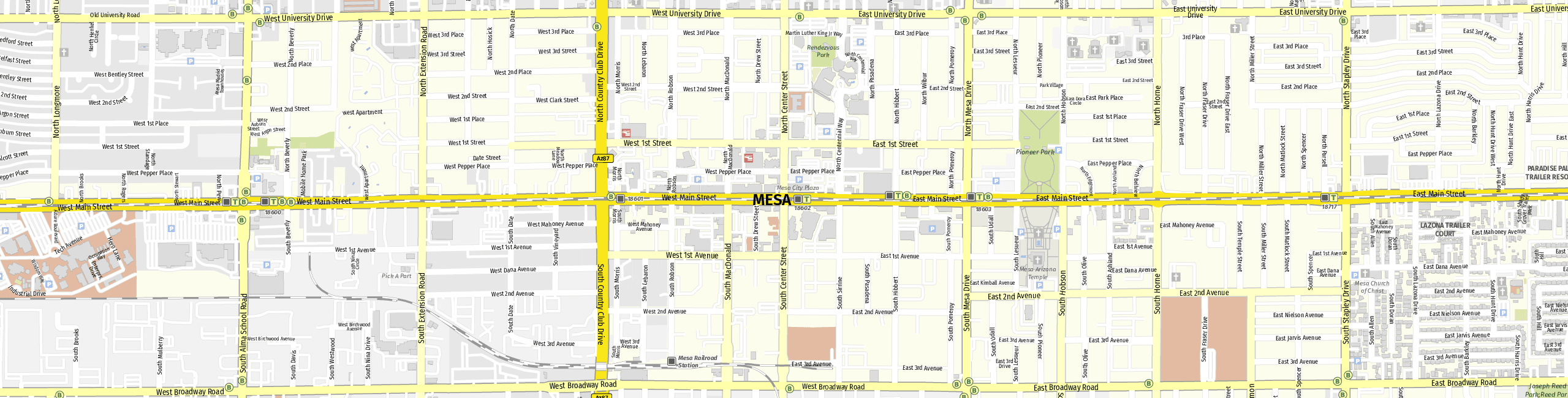 Stadtplan Mesa zum Downloaden.