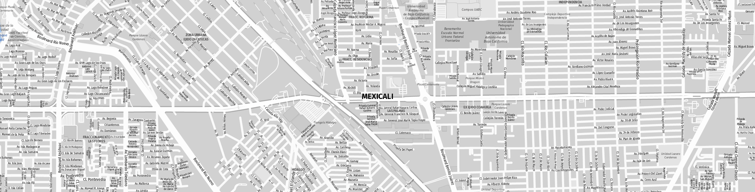 Stadtplan Mexicali zum Downloaden.
