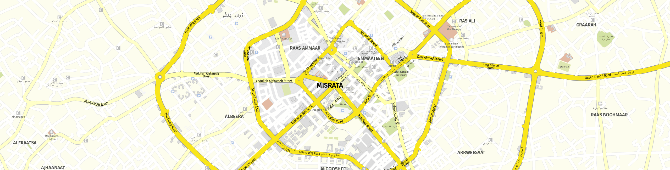 Stadtplan Misrata zum Downloaden.