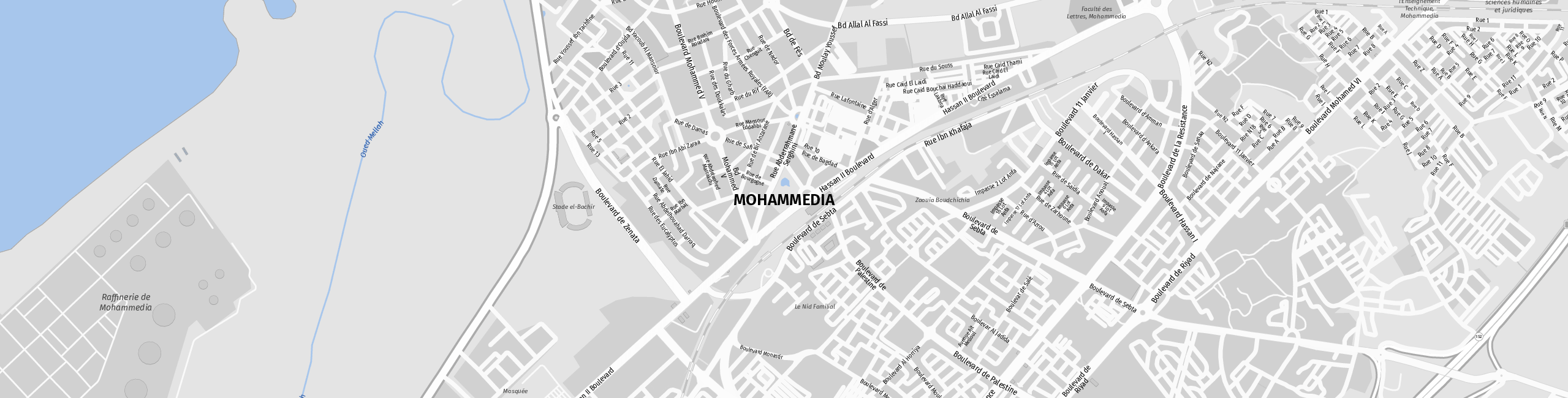 Stadtplan Mohammédia zum Downloaden.