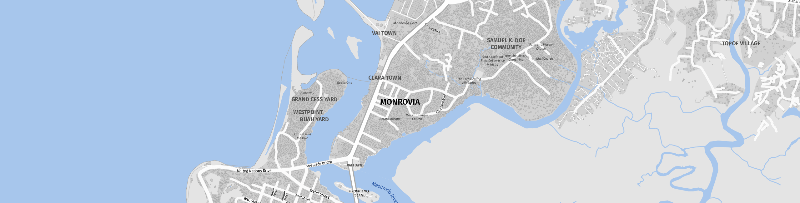 Stadtplan Monrovia zum Downloaden.