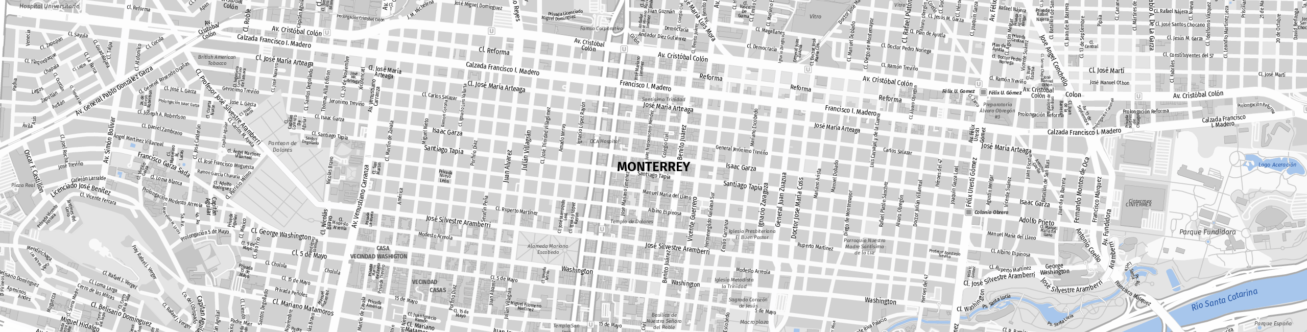 Stadtplan Monterrey zum Downloaden.