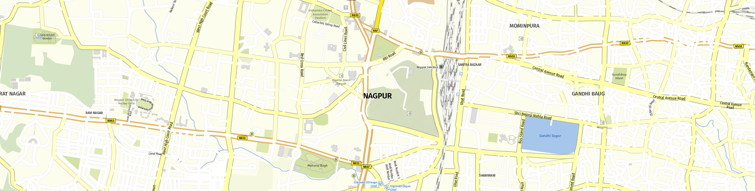 Stadtplan Nagpur zum Downloaden.
