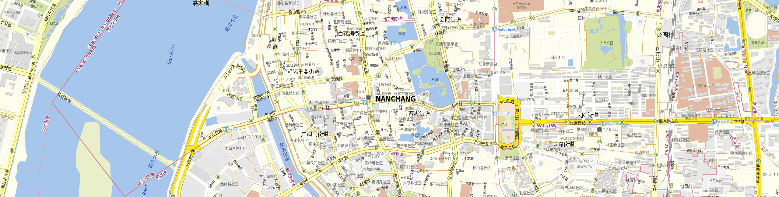 Stadtplan Nanchang zum Downloaden.