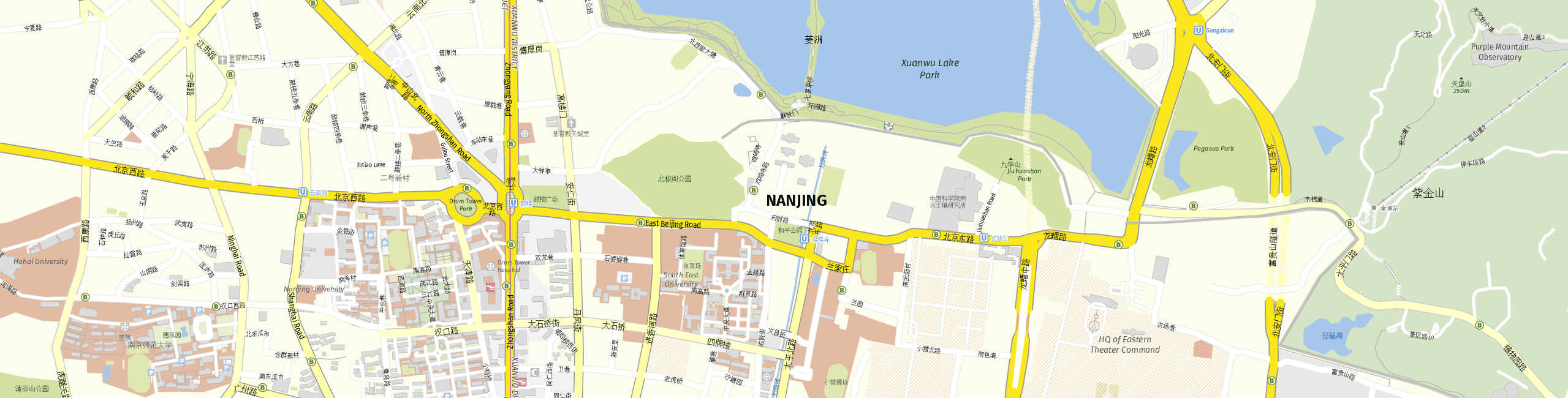 Stadtplan Nanjing zum Downloaden.