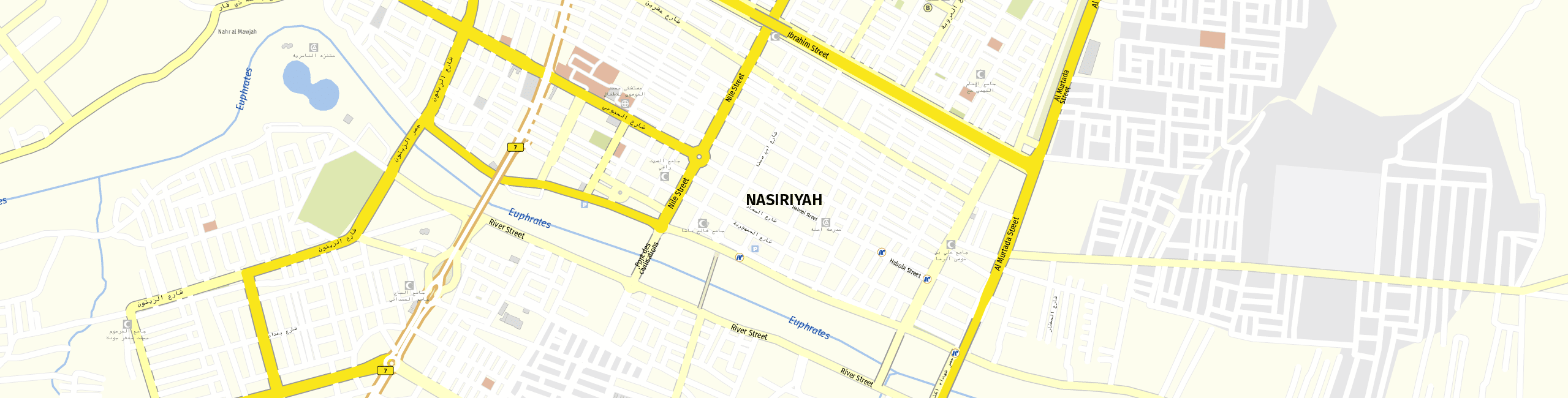 Stadtplan Nasiriyah zum Downloaden.