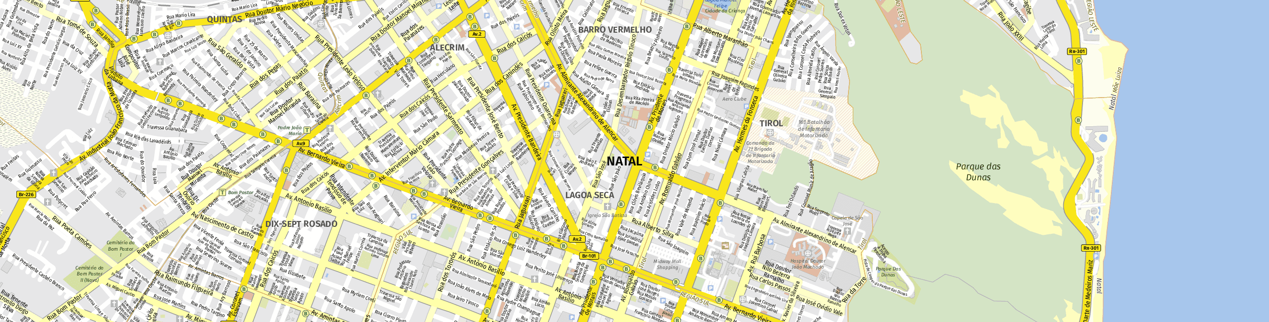 Stadtplan Natal zum Downloaden.
