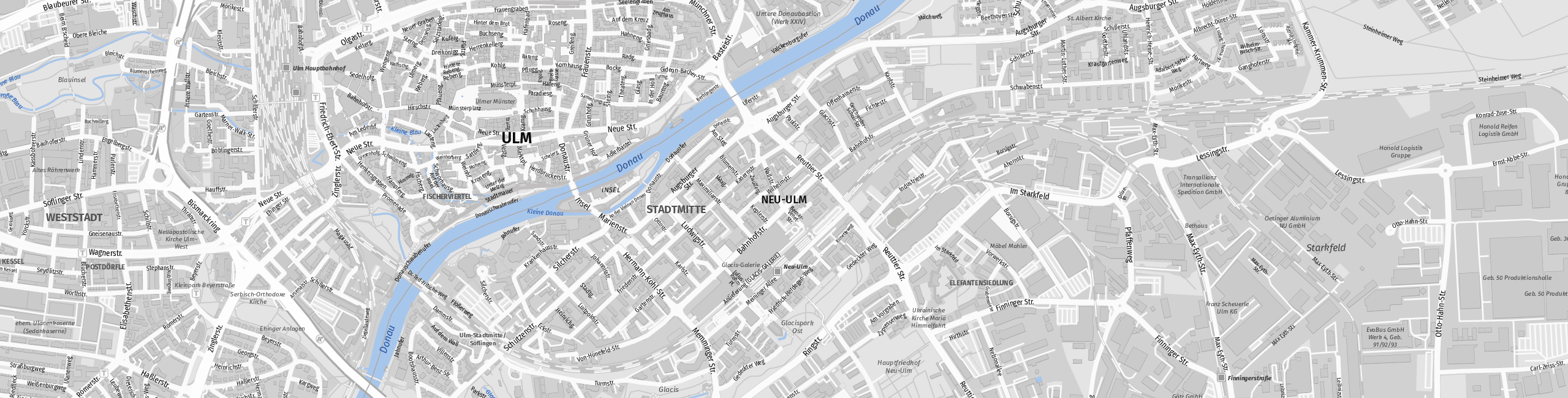 Stadtplan Neu-Ulm zum Downloaden.