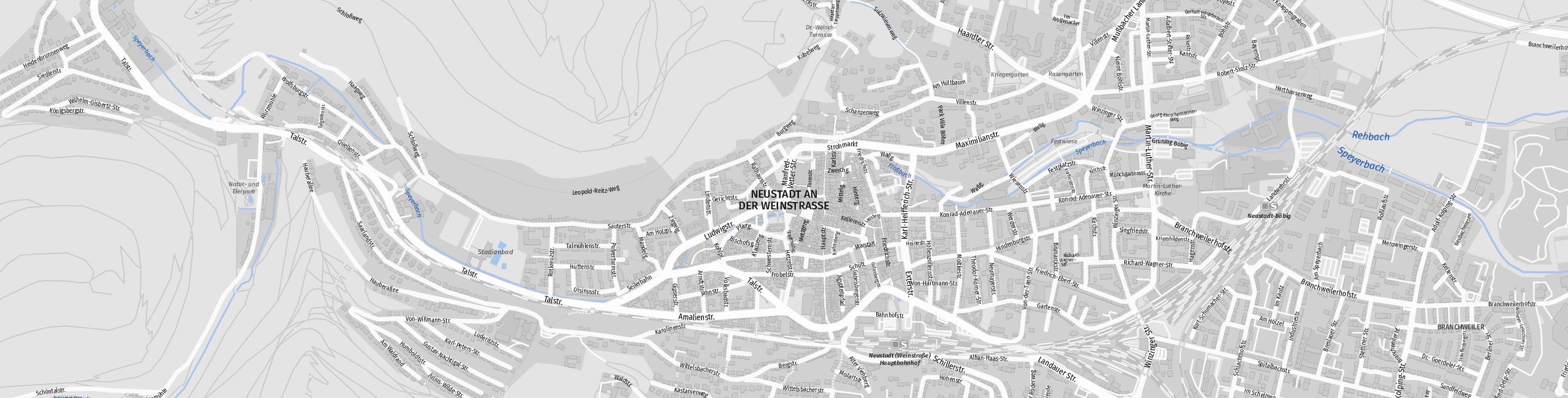 Stadtplan Neustadt an der Weinstraße zum Downloaden.